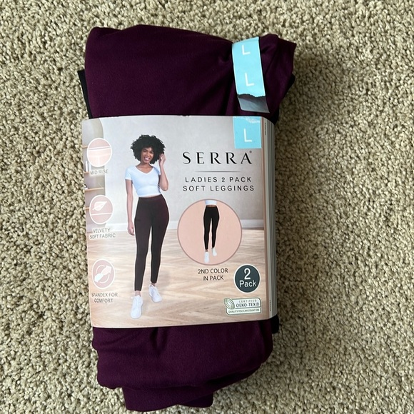 Serra Pants & Jumpsuits Serra Womens Soft Leggings 2 Pack Raspberry